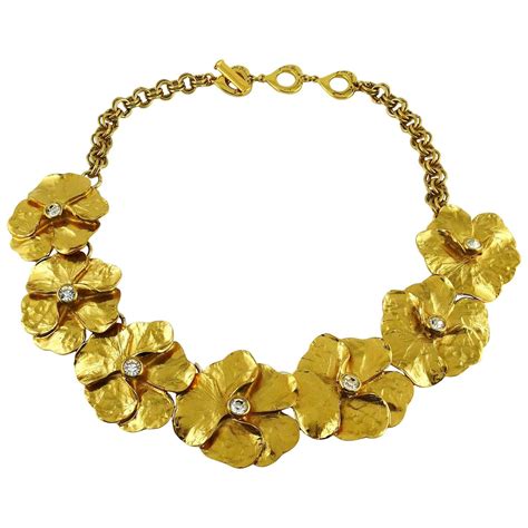 yves saint laurent gold necklace|yves Saint Laurent gold earrings.